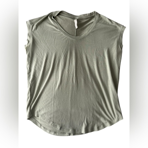 Athleta XS cap-sleeve round neck loose fit tee sage green - Picture 1 of 10